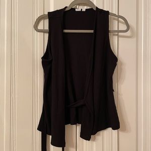 Gap black knit wrap top